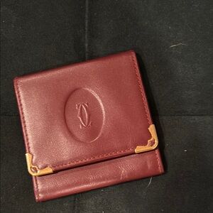 Cartier Burgundy Leather Wallet